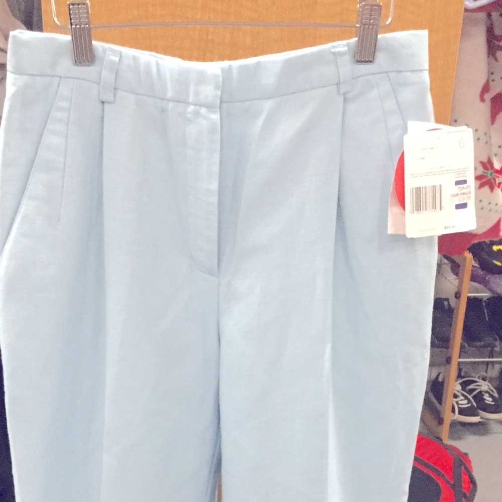 Light blue pleated front pants NWT